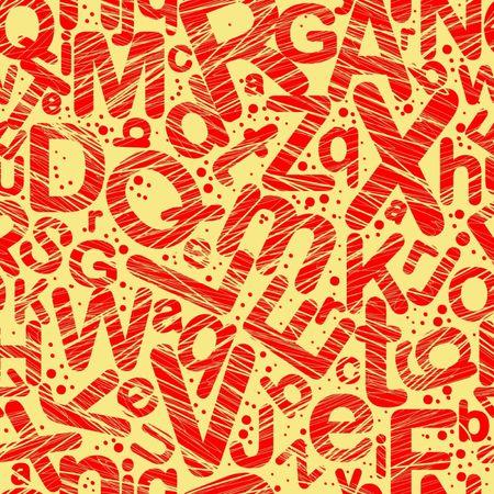 Continuous letters pattern. Abstract backgroundのイラスト素材
