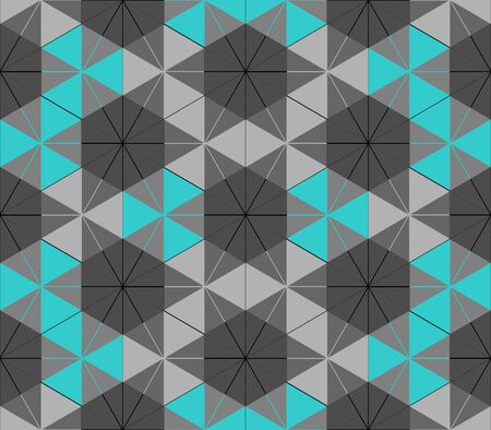 Vector background of repeating geometric stars and triangles. Stars seamless backdropのイラスト素材