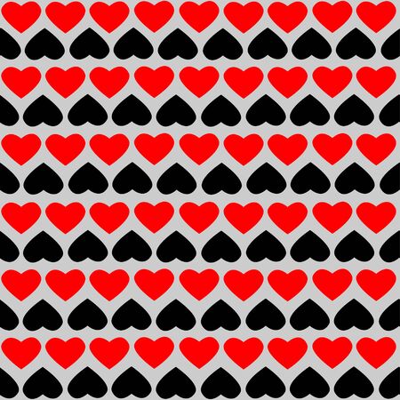 Valentine's seamless pattern with hearts