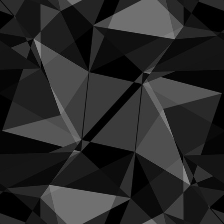 Black and white abstract background polygonのイラスト素材