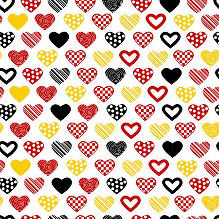 Valentine's seamless pattern with hearts