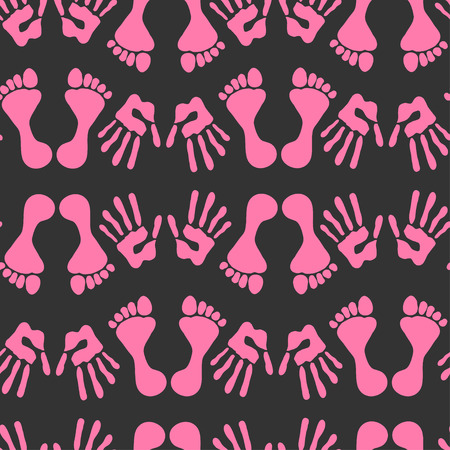 Seamless pattern with  footprintsのイラスト素材