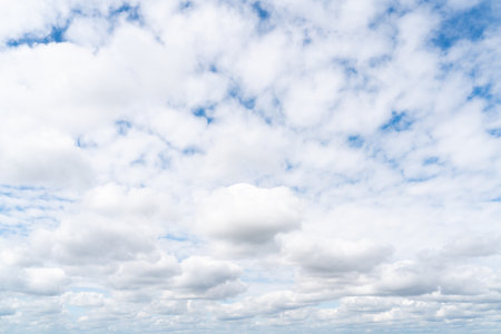 blue sky background with white cloudsの写真素材