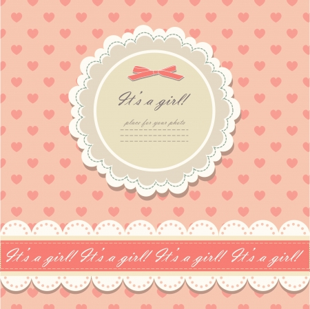 Romantic scrapbooking with your text のイラスト素材