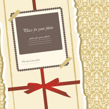 Romantic scrapbooking for invitation, greeting, birthday, label, postcard, frame, gift and etc  のイラスト素材