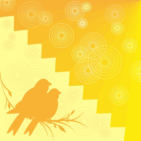 Love bird card versionのイラスト素材