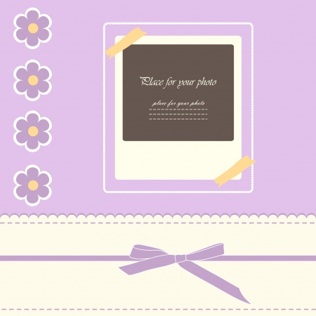 Baby beautiful girl card with your text for invitation, greeting, birthday, label, postcard, frame, gift and etc のイラスト素材