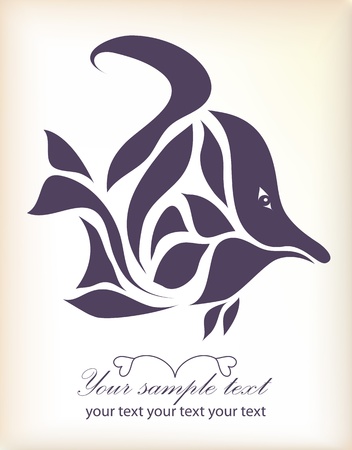 Fish isolated on background with your text のイラスト素材