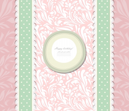 Vintage pink background for invitationのイラスト素材