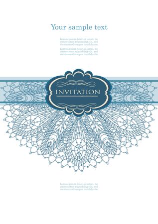Winter card with laceのイラスト素材