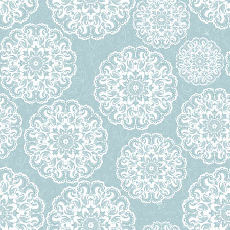 Beautiful blue seamless lace background vector eps 8のイラスト素材