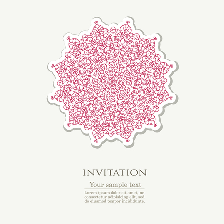 Doodle colorful template with element of design. Vector illustration in abstract styleのイラスト素材