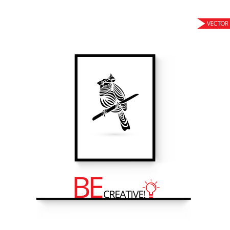 Poster frame mock up. Vector illustration isolated on white background for interiorのイラスト素材
