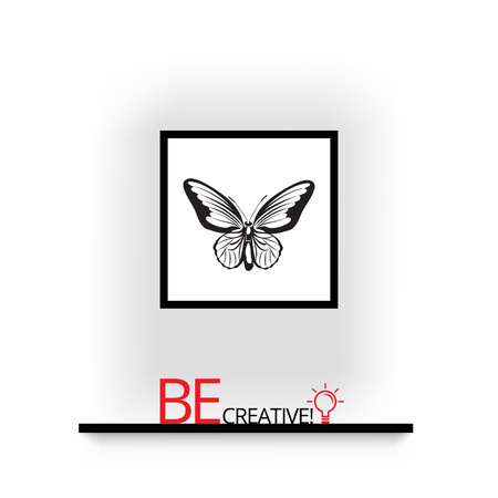 3d poster frame mock up. Vector illustration isolated on white background for interiorのイラスト素材