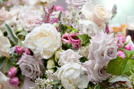 Beautiful bouquet of flowers. Background from various flowers, close-up.
