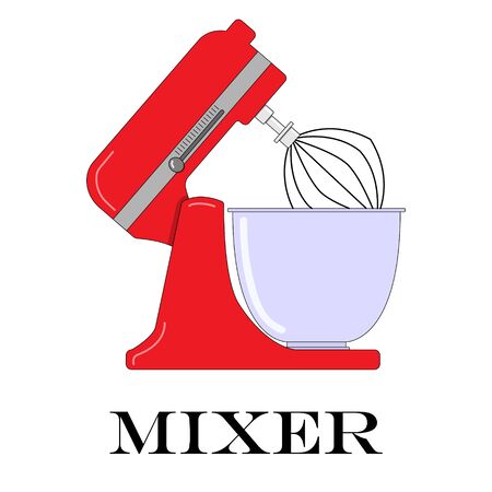 Color vector illustration of the mixer.のイラスト素材