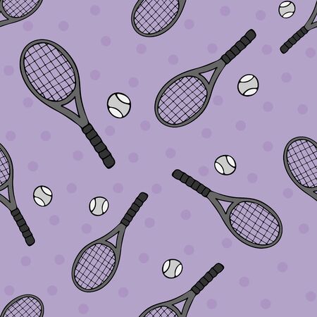 Bright seamless pattern with sports element icons.のイラスト素材