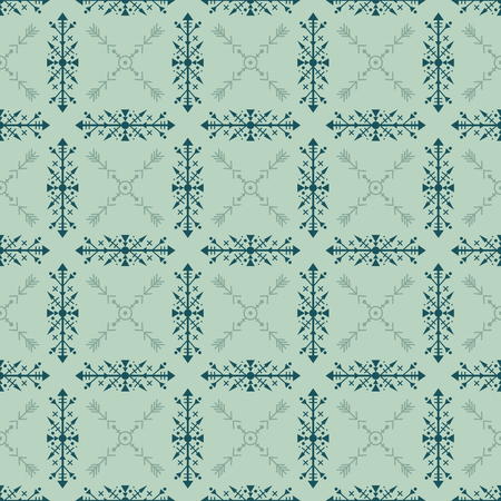 Gentle tribal seamless pattern with ethnic elementsのイラスト素材