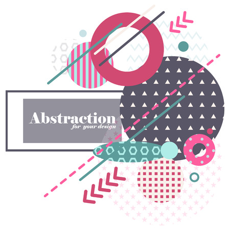 Abstract modern background with decorative geometric elements and simple shapes.のイラスト素材