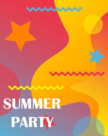 Liquid color abstract background design. Fluid vector gradient design. Summer poster.のイラスト素材