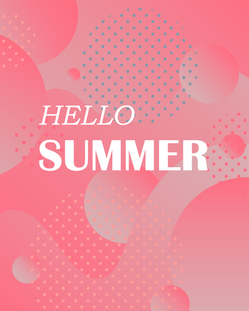 Dynamic textured background design in 3D style. Fluid gradients. Summer poster for design.のイラスト素材