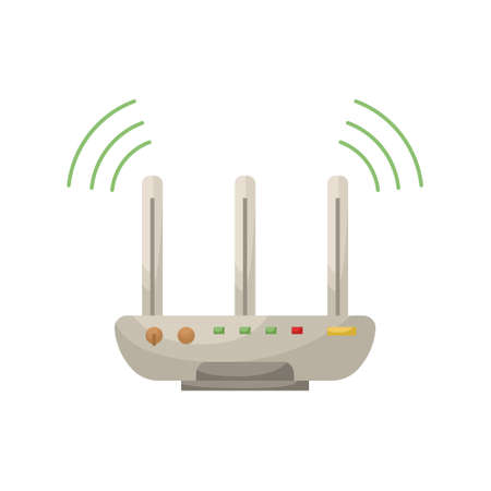 Vector illustration of a home router. home wireless internet. flat style