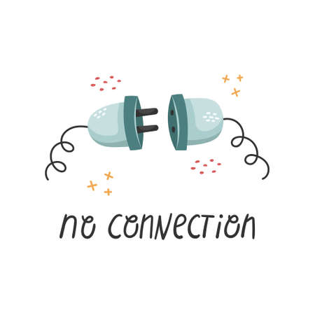 Vector internet illustration. There is no connection.のイラスト素材
