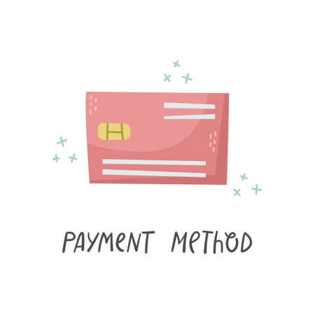 Vector internet illustration. bankcard. choosing a payment method.のイラスト素材