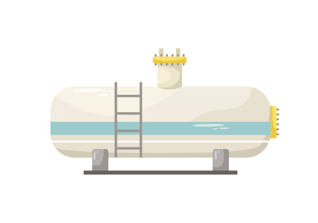 Vector illustration of a natural gas storage tank. gas supply. The embargo on the supply of gas from Russia.のイラスト素材