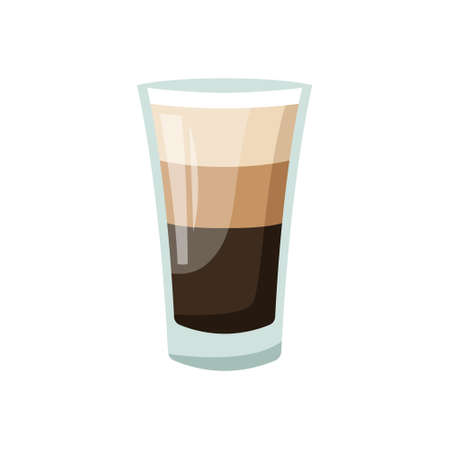 Vector illustration of a club alcoholic cocktail. B-52
