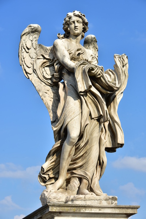 Castel Sant`Angelo, statue of Angelo with the dress and the dice, sculptorのeditorial素材