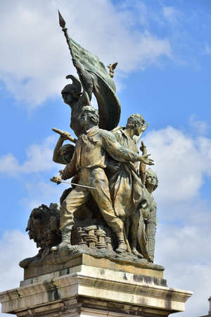 Statue of the king Louis XIV in Place de la Concorde, Paris