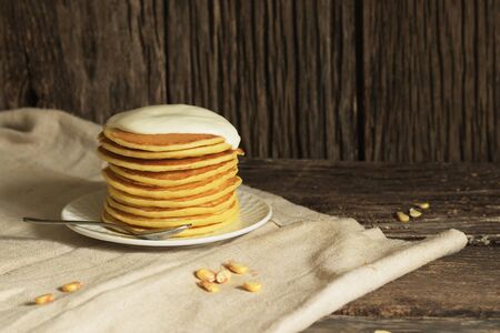 Healthy eating of modern man. Health Care and Traditional Dishの写真素材