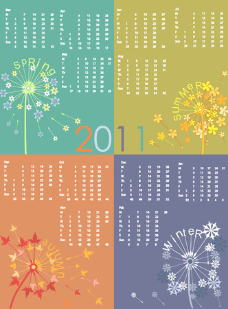 Dandelion calendar 2011のイラスト素材
