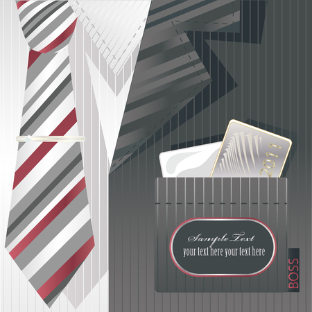 Stylized background with cravat and label. のイラスト素材