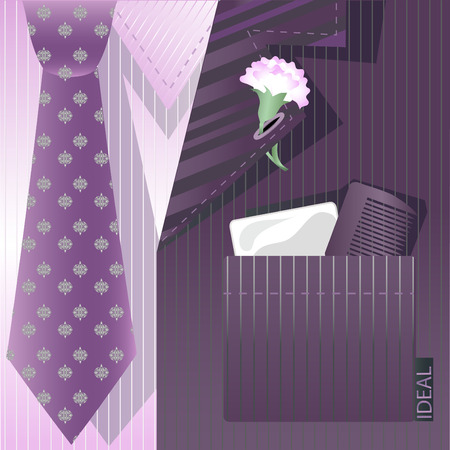 Stylized background with cravat and label. のイラスト素材