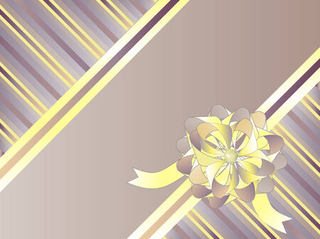 Decorative striped background with ribbon and bow. のイラスト素材