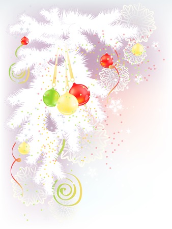 Decorative Christmas, New Year, background with decorationsのイラスト素材