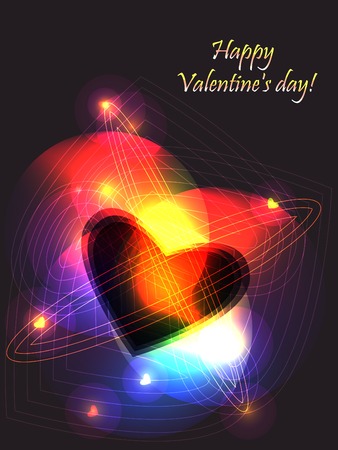 Festive valentine background, with shining heart patterns. のイラスト素材