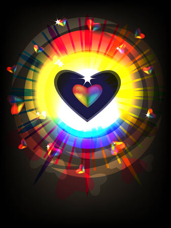 Festive valentine background, with shining heart patterns. のイラスト素材