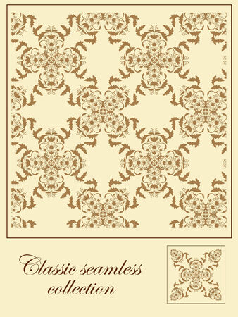 Decorative seamless classic background.のイラスト素材