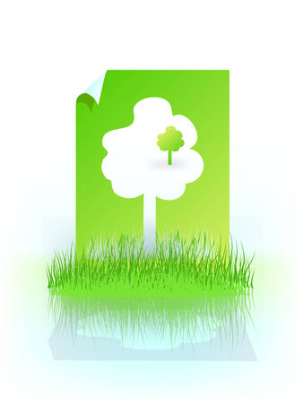 Conceptual composition with tree silhouette. のイラスト素材