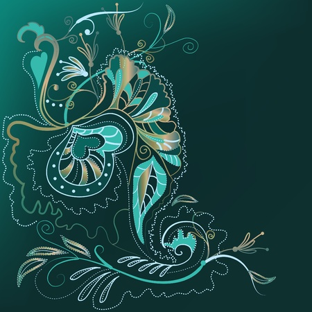 Decorative ornamental background with organic stylized motives. のイラスト素材