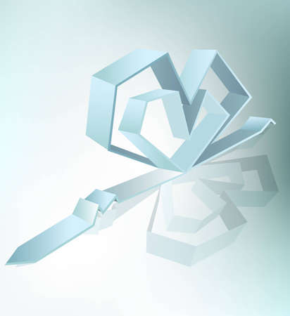 Background with paper stripe in heart shape.のイラスト素材