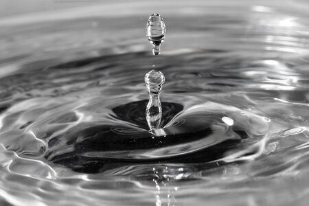 Water drop on glass Macro drink goodの写真素材