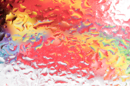 Drops of rain on a window glass. Colorの写真素材