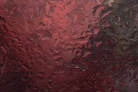 Drops of rain on a window glass. Colorの写真素材