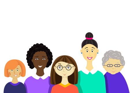 International Women's Day. Vector template  for card, poster, flyer and otherのイラスト素材