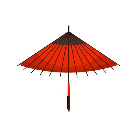 japanese umbrella izolated. Vector object in a flat styleのイラスト素材