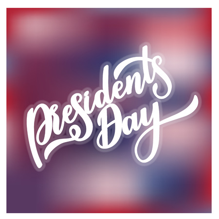President day handwritten lettering in state colors with starsのイラスト素材